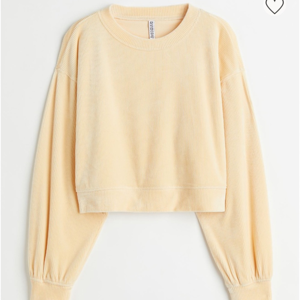 H&M ribbed velour crop top and leggings size large